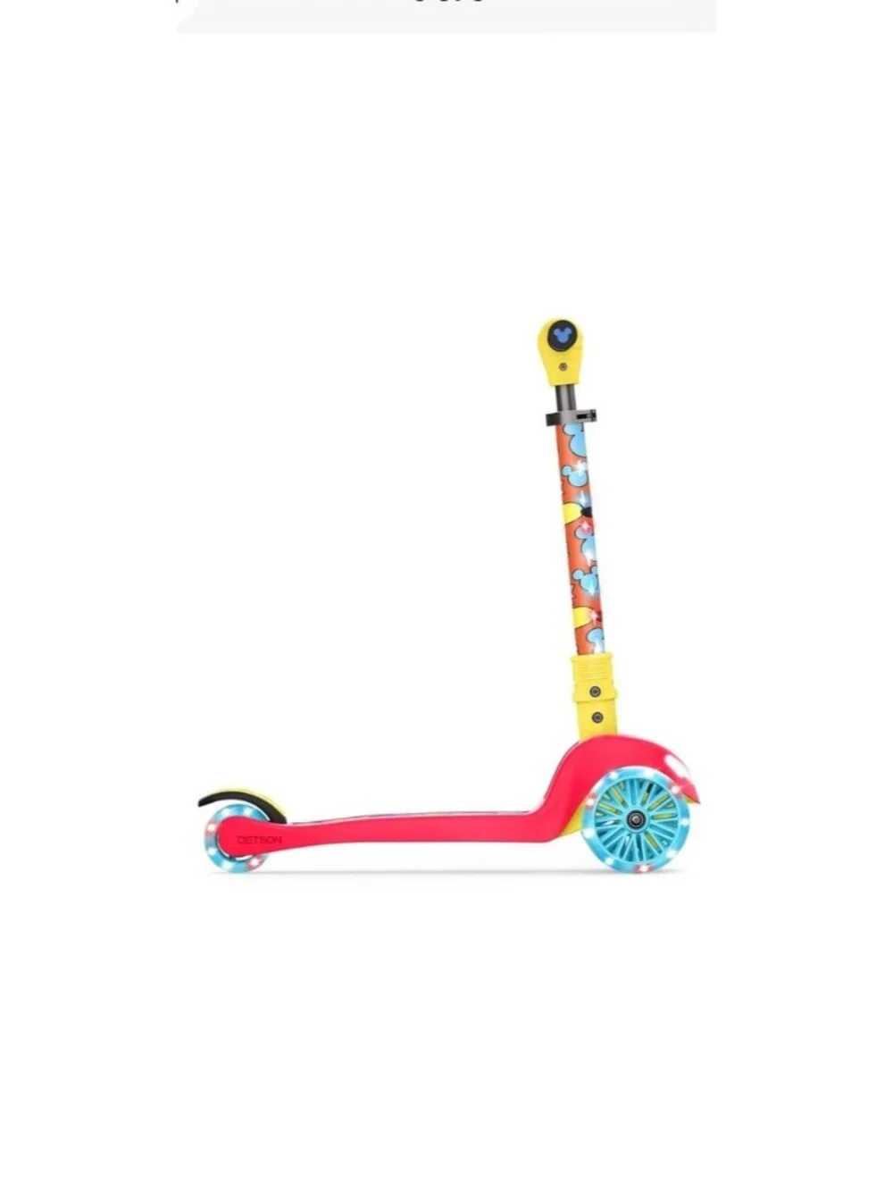 Scooter Kick 3 Wheel LED Lights Height Adjustable Foldable Jetson Mickey Kids